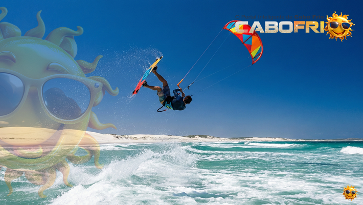 Praia do Foguete em Cabo Frio: um dos melhores pontos de kitesurf do Brasil.