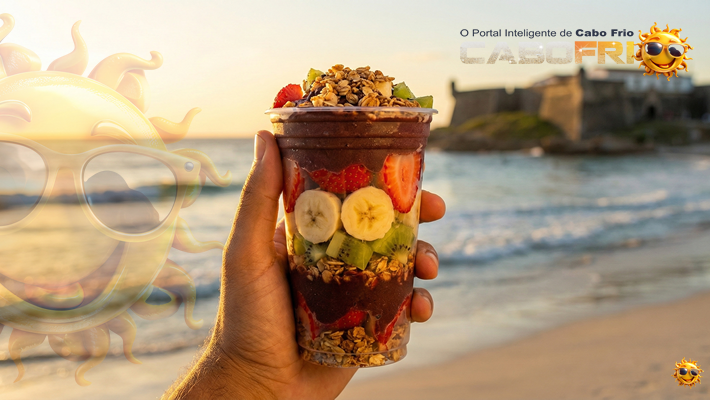 Açaí na Praia do Forte: a sobremesa oficial do verão em Cabo Frio.