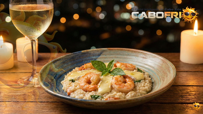 Jantar romântico no Bairro da Passagem em Cabo Frio.