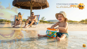 Cabo Frio com crianças: Praia das Conchas é a favorita das famílias.
