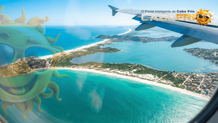 Pousando no Paraíso: A vista aérea da chegada ao Aeroporto de Cabo Frio