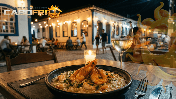 Jantar romântico com frutos do mar no histórico Bairro da Passagem